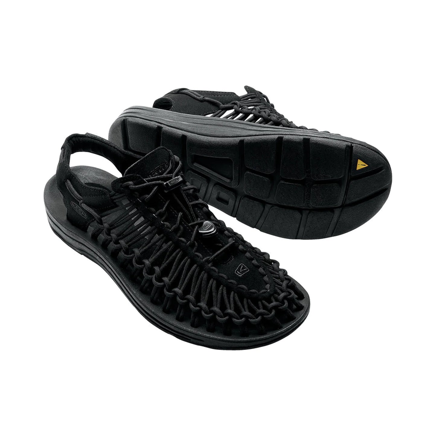 MEN UNEEK FLAT SANDALS BLACK/BLACK - Sole Therapy