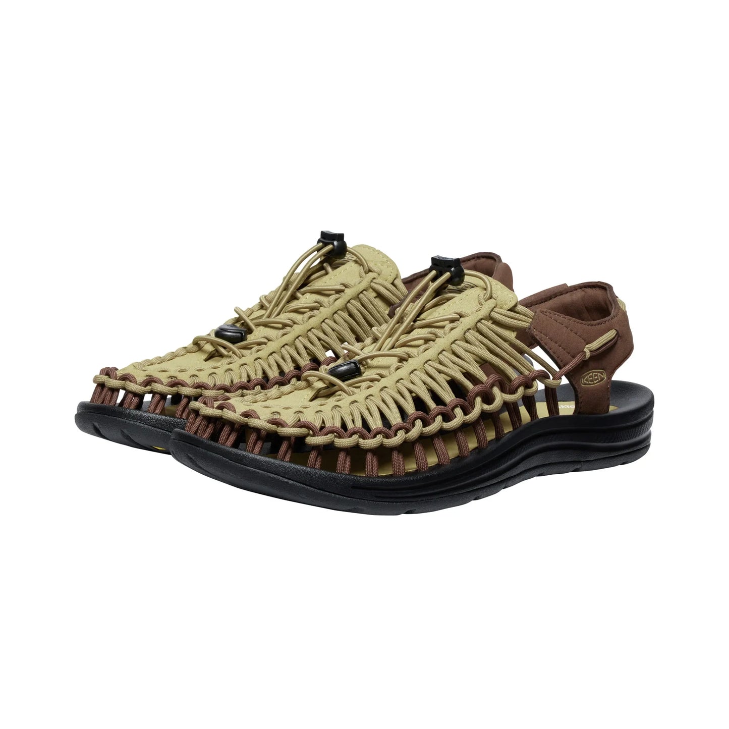 MENS UNEEK FLAT SANDALS KHAKI/DARK EARTH - Sole Therapy