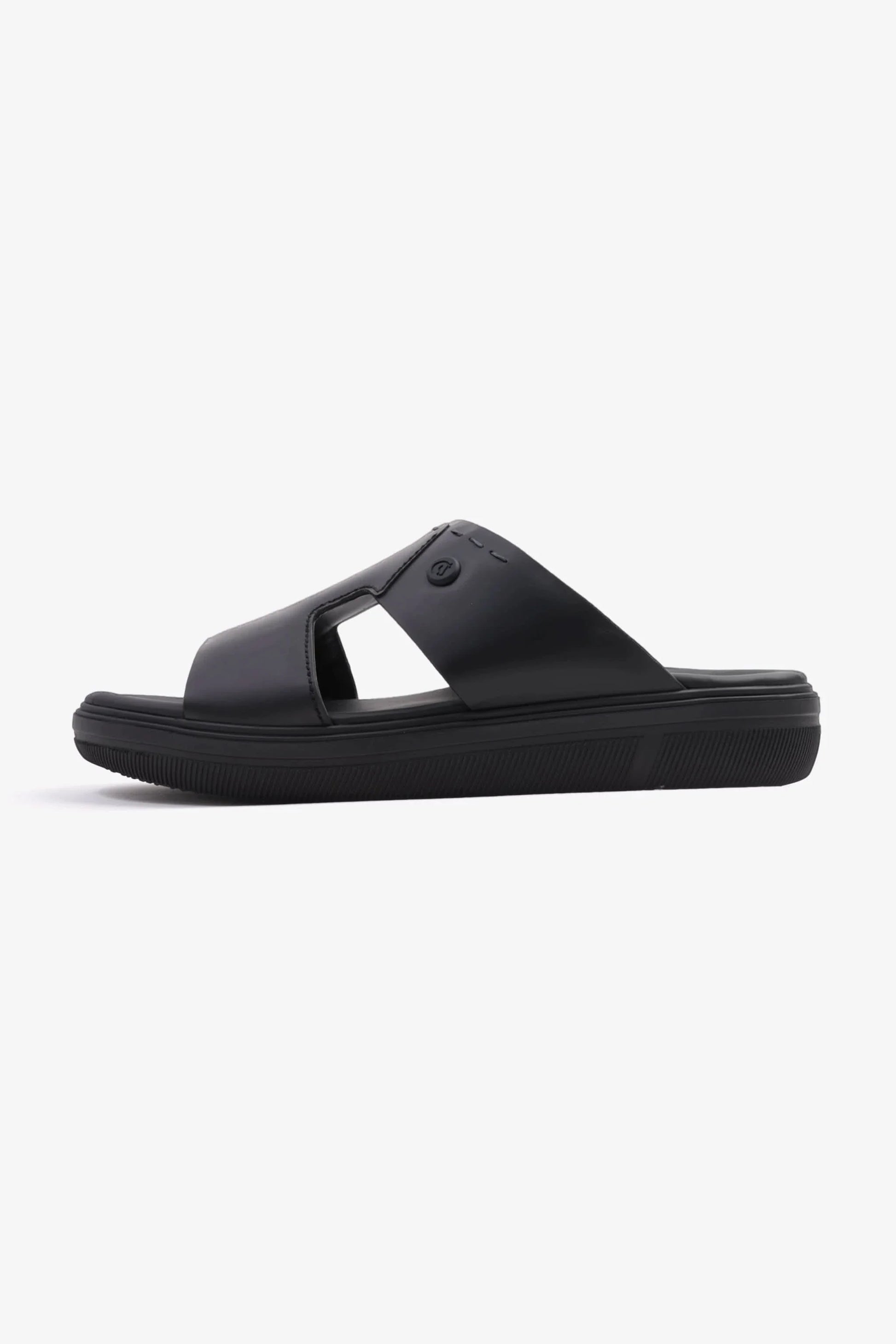 UOMO CAVALIER SLIP-ON DESIGN MEN SANDALS BLACK - Seventy7