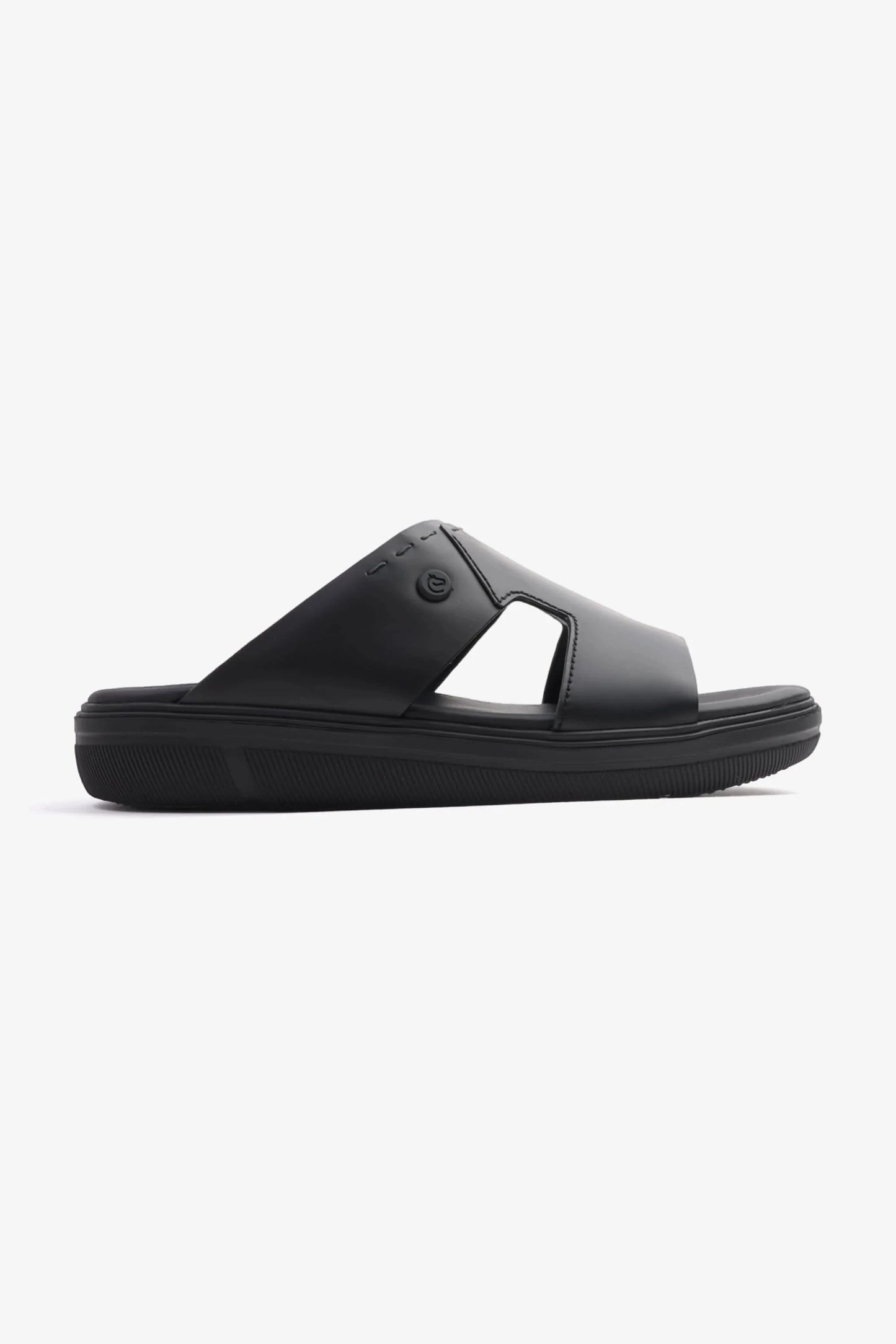 UOMO CAVALIER SLIP-ON DESIGN MEN SANDALS BLACK - Seventy7