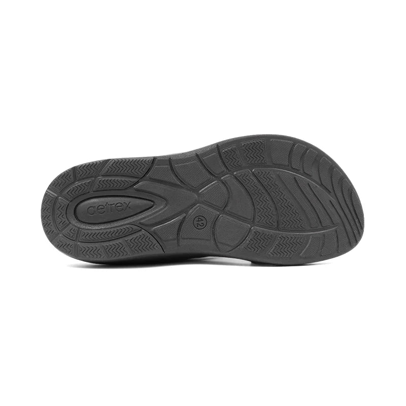 Aetrex Men's Hybrid Leather Sandals - Black