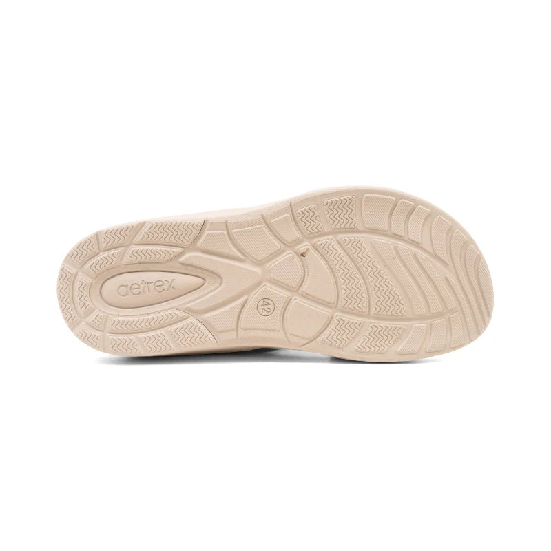 Aetrex Men's Traditional Sandals with Soft Suede-Touch Footbed - Earth