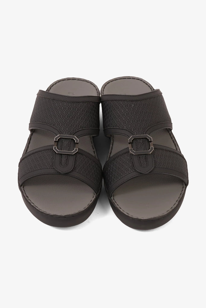 UOMO CAVALIER MEN'S PREMIUM ARABIC SANDALS BLACK - Seventy7