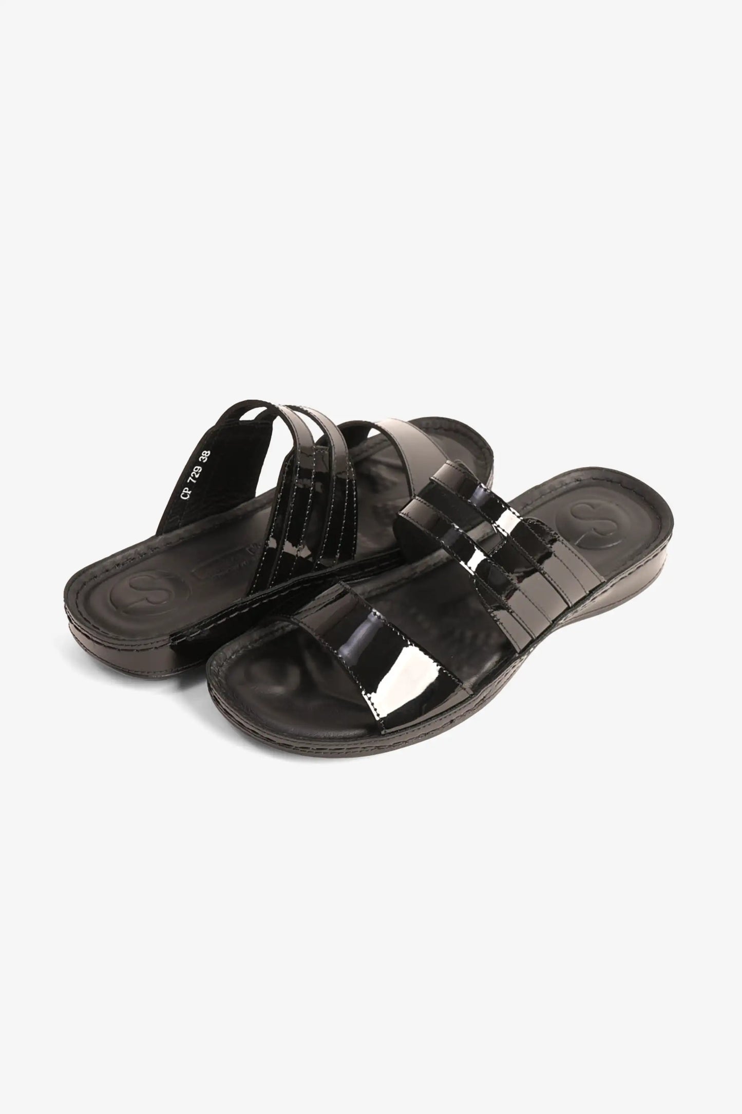 COMFORT PLUS LADIES SANDALS BLACK - CP729