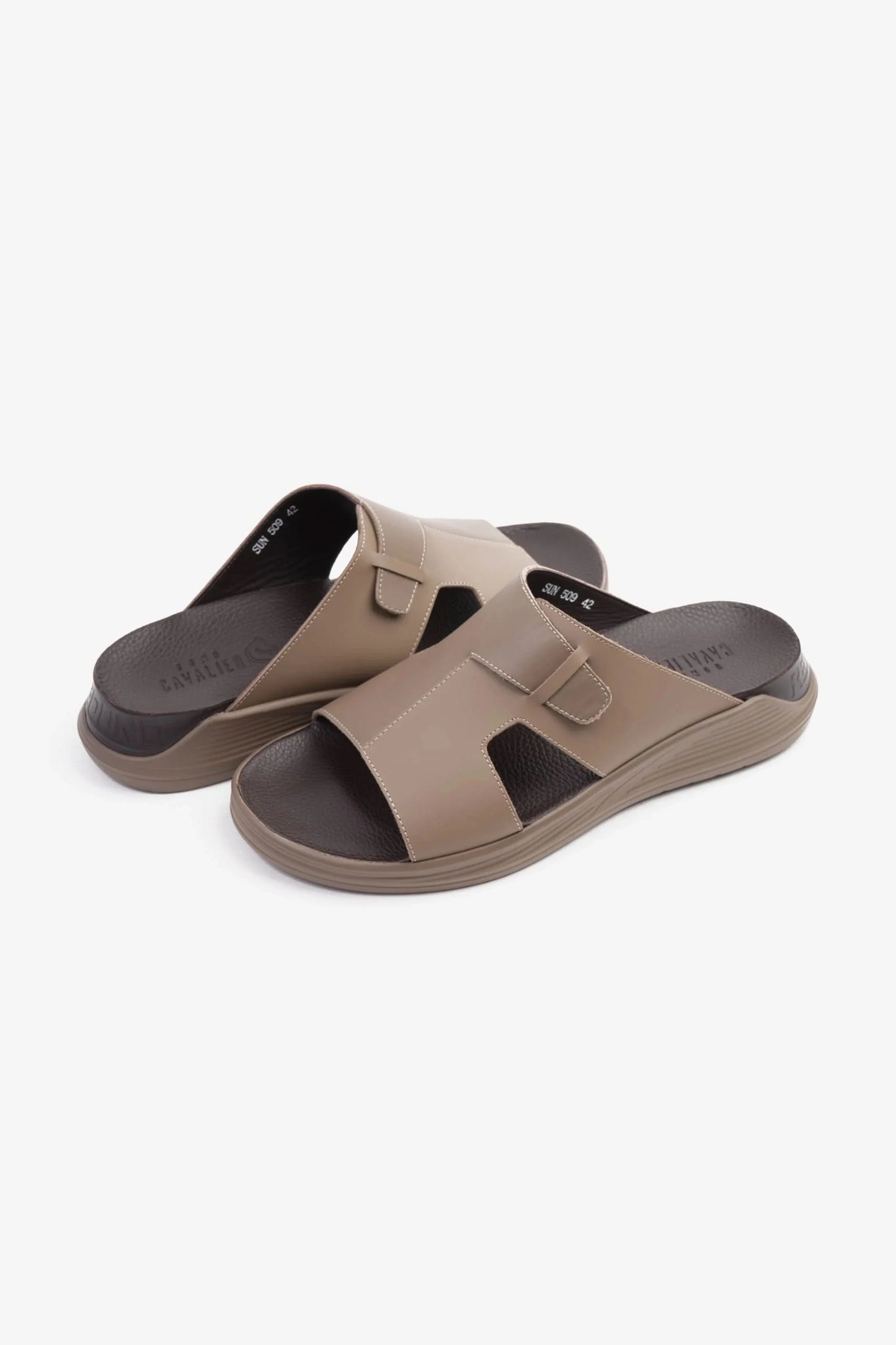 UOMO CAVALIER CLASSIC TRADITIONAL ARAB SANDALS BUCKLE STRAPS STONE - Seventy7