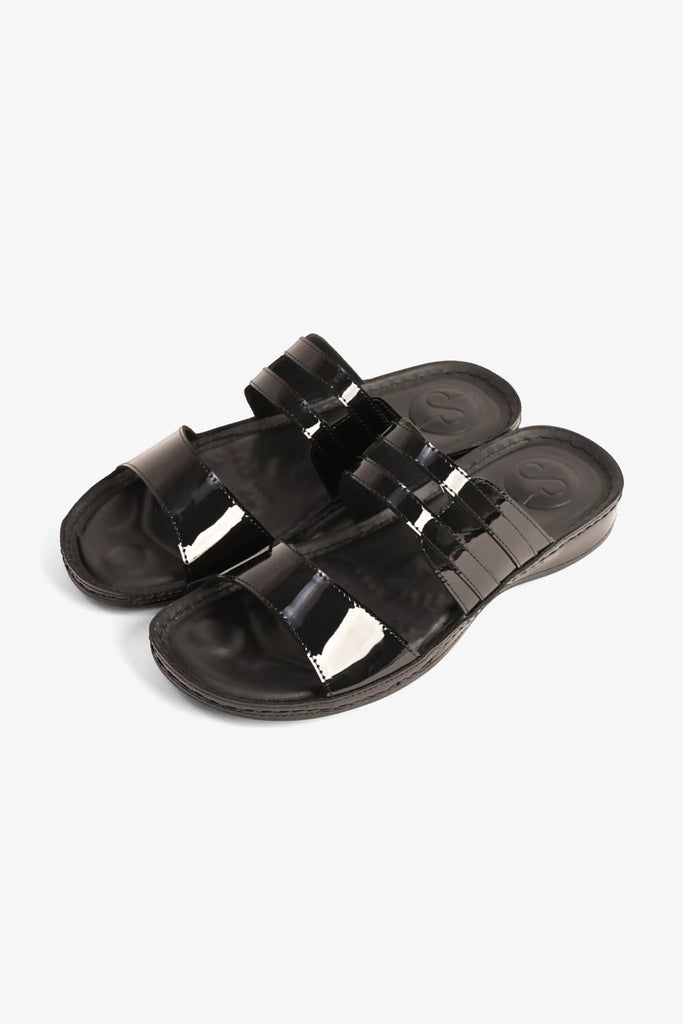 COMFORT PLUS LADIES SANDALS BLACK - CP729