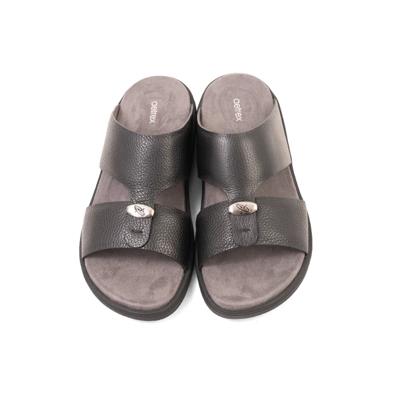 Aetrex Men's Orthopedic Hybrid Sandals - Black