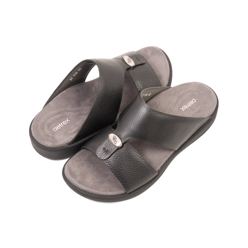 Aetrex Men's Orthopedic Hybrid Sandals - Black