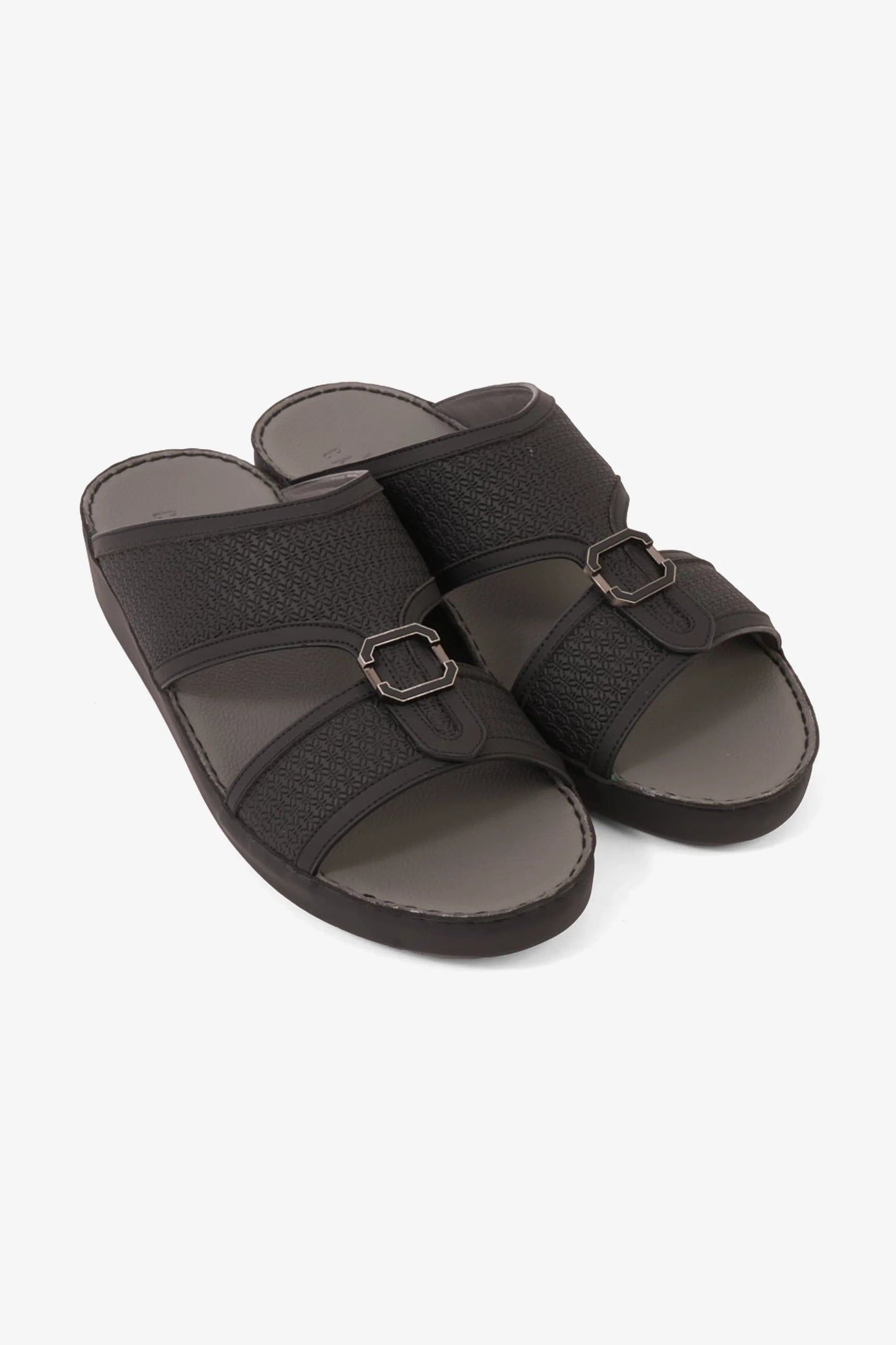 UOMO CAVALIER MEN'S PREMIUM ARABIC SANDALS BLACK - Seventy7