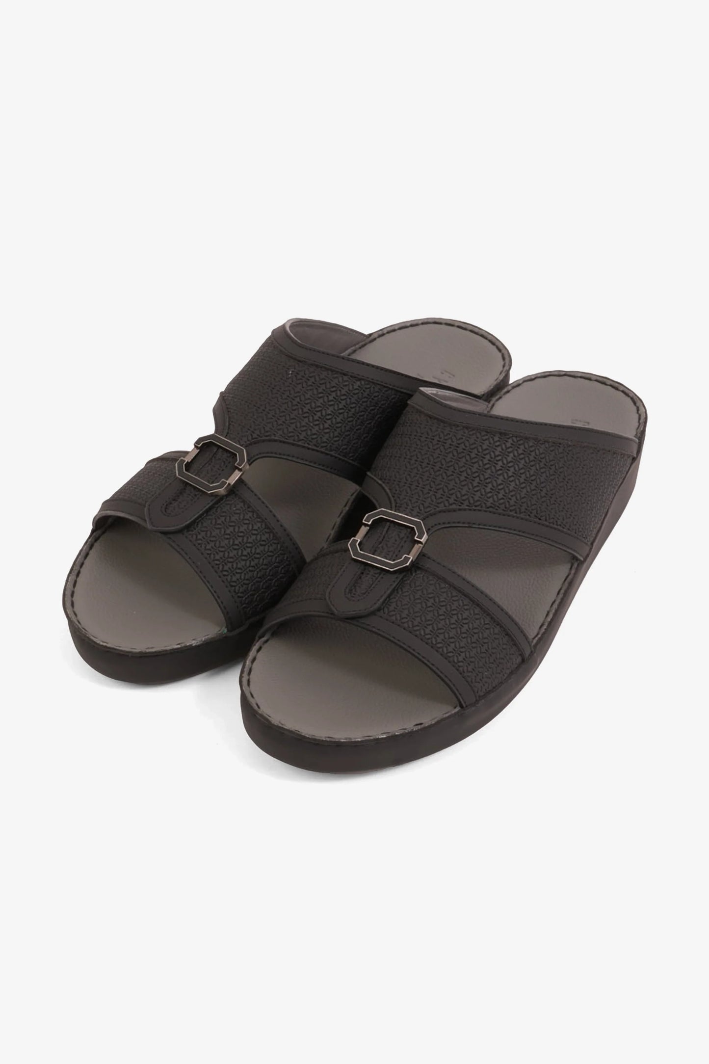 UOMO CAVALIER MEN'S PREMIUM ARABIC SANDALS BLACK - Seventy7