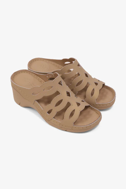 COMFORT PLUS LADIES SANDALS BEIGE - CP412