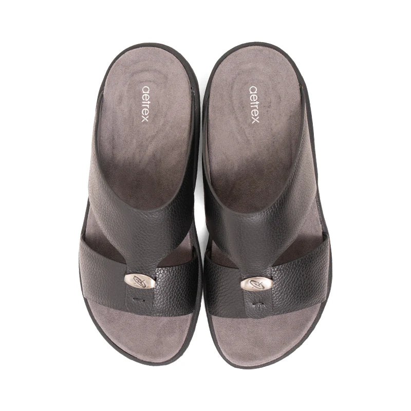 Aetrex Men's Orthopedic Hybrid Sandals - Black