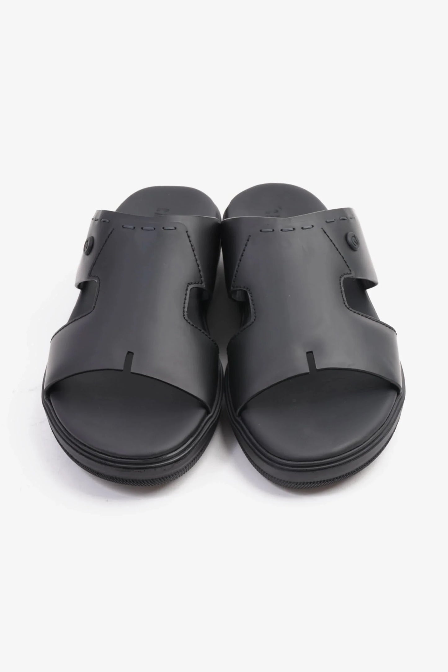 UOMO CAVALIER SLIP-ON DESIGN MEN SANDALS BLACK - Seventy7