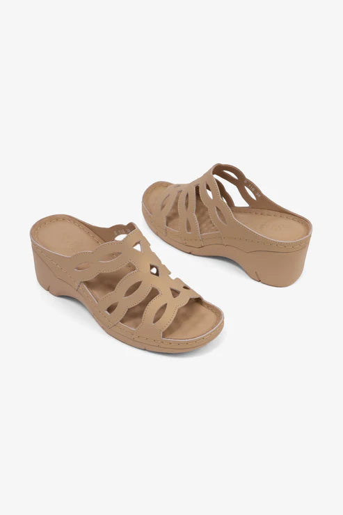 COMFORT PLUS LADIES SANDALS BEIGE - CP412