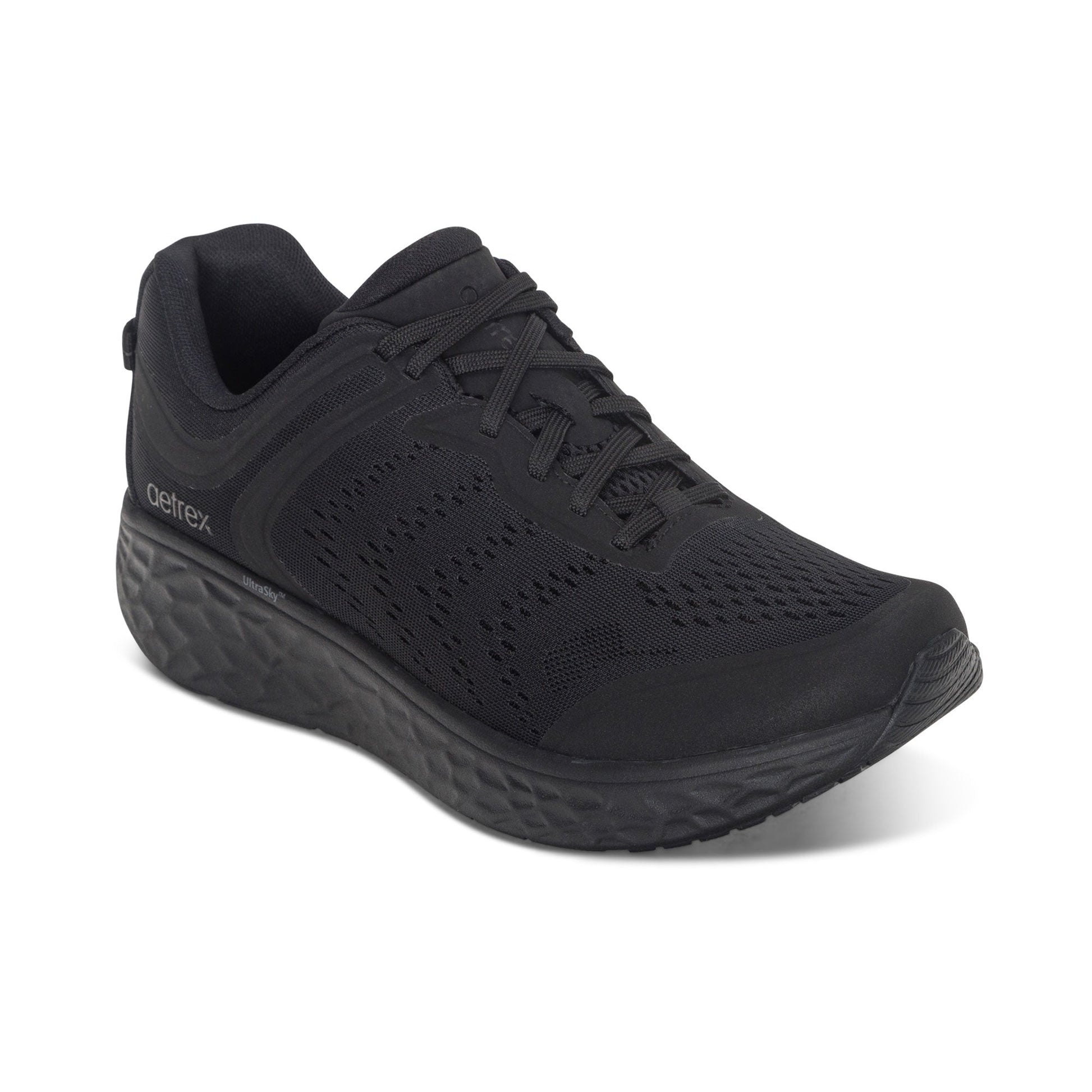 AETREX CHASE ARCH SUPPORT SNEAKERS BLACK/BLACK - Sole Therapy