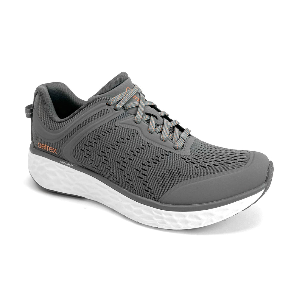 AETREX CHASE ARCH SUPPORT SNEAKERS GREY - Sole Therapy