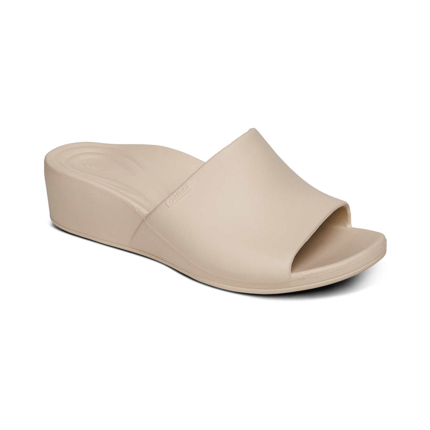 AETREX LADIES JAMIE WEDGE SANDALS  IVORY - Sole Therapy