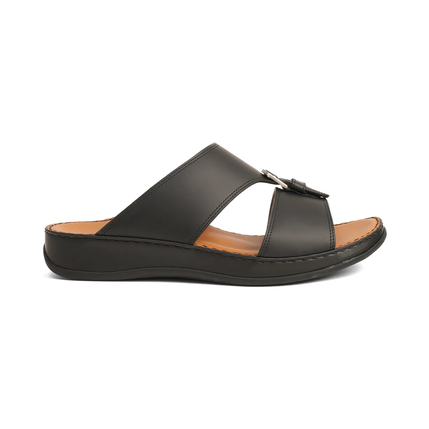 Aetrex Dual Trim Straps Men's Arabic Sandals - Black - Aetrex Middle East
