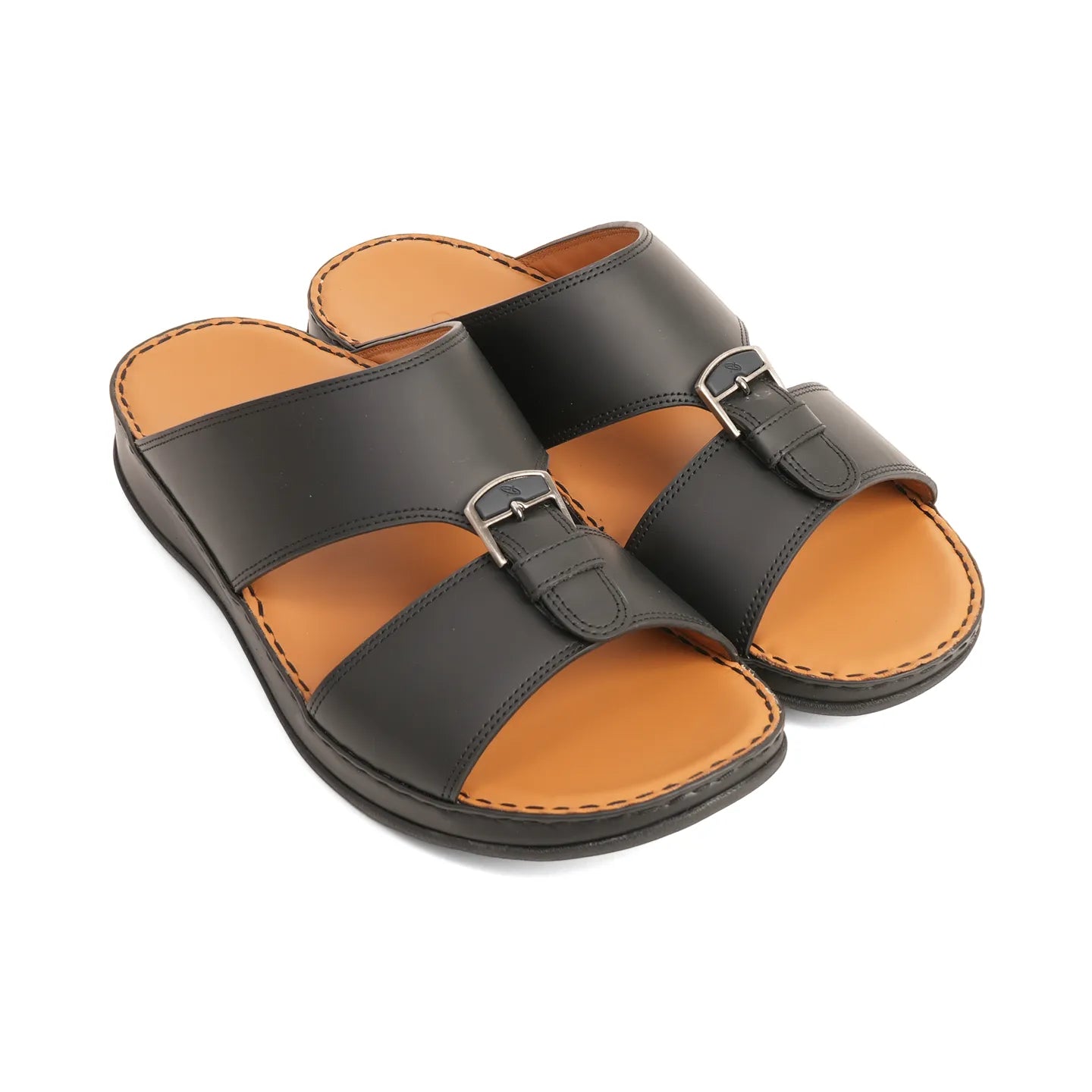 Aetrex Dual Trim Straps Men's Arabic Sandals - Black - Aetrex Middle East