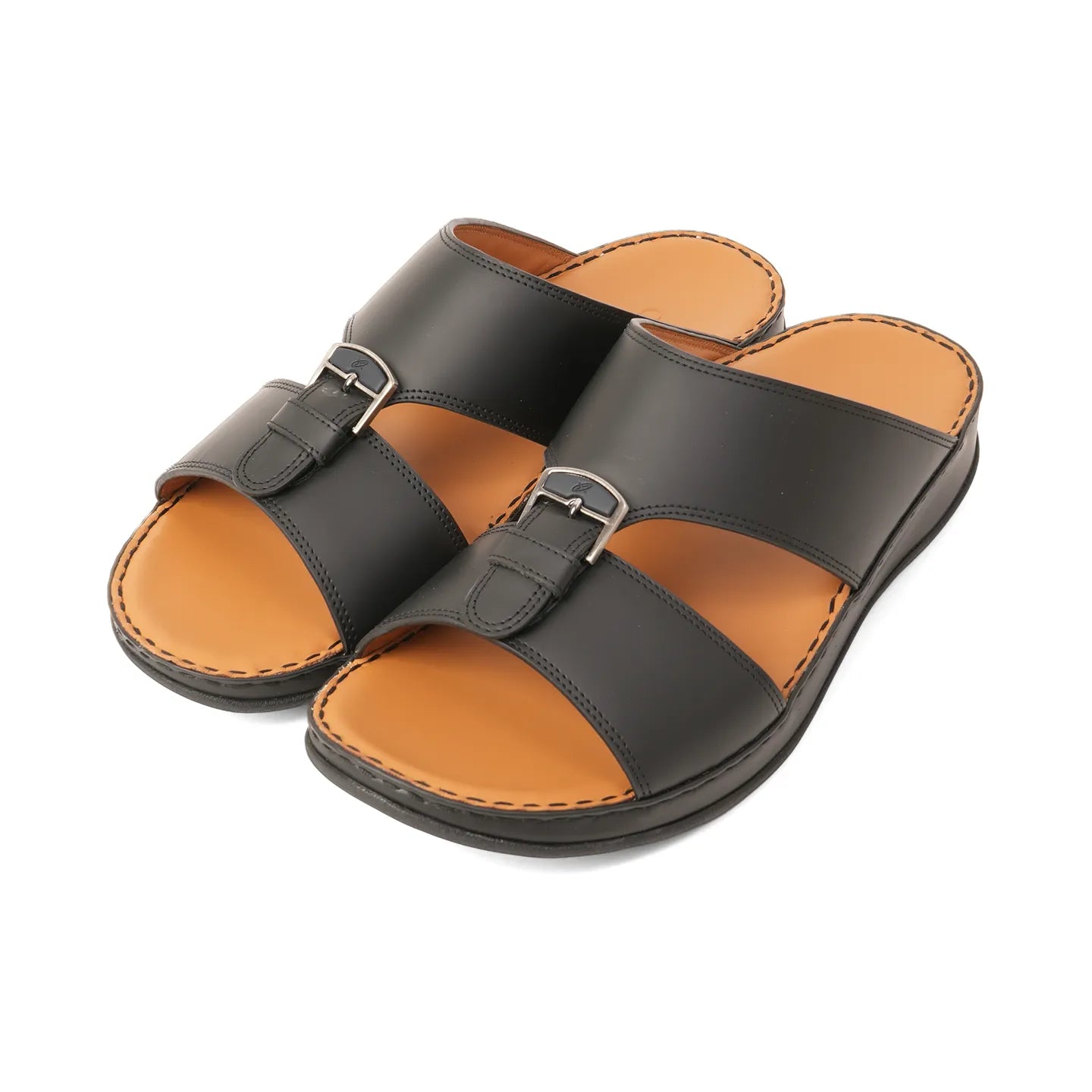Aetrex Dual Trim Straps Men's Arabic Sandals - Black - Aetrex Middle East