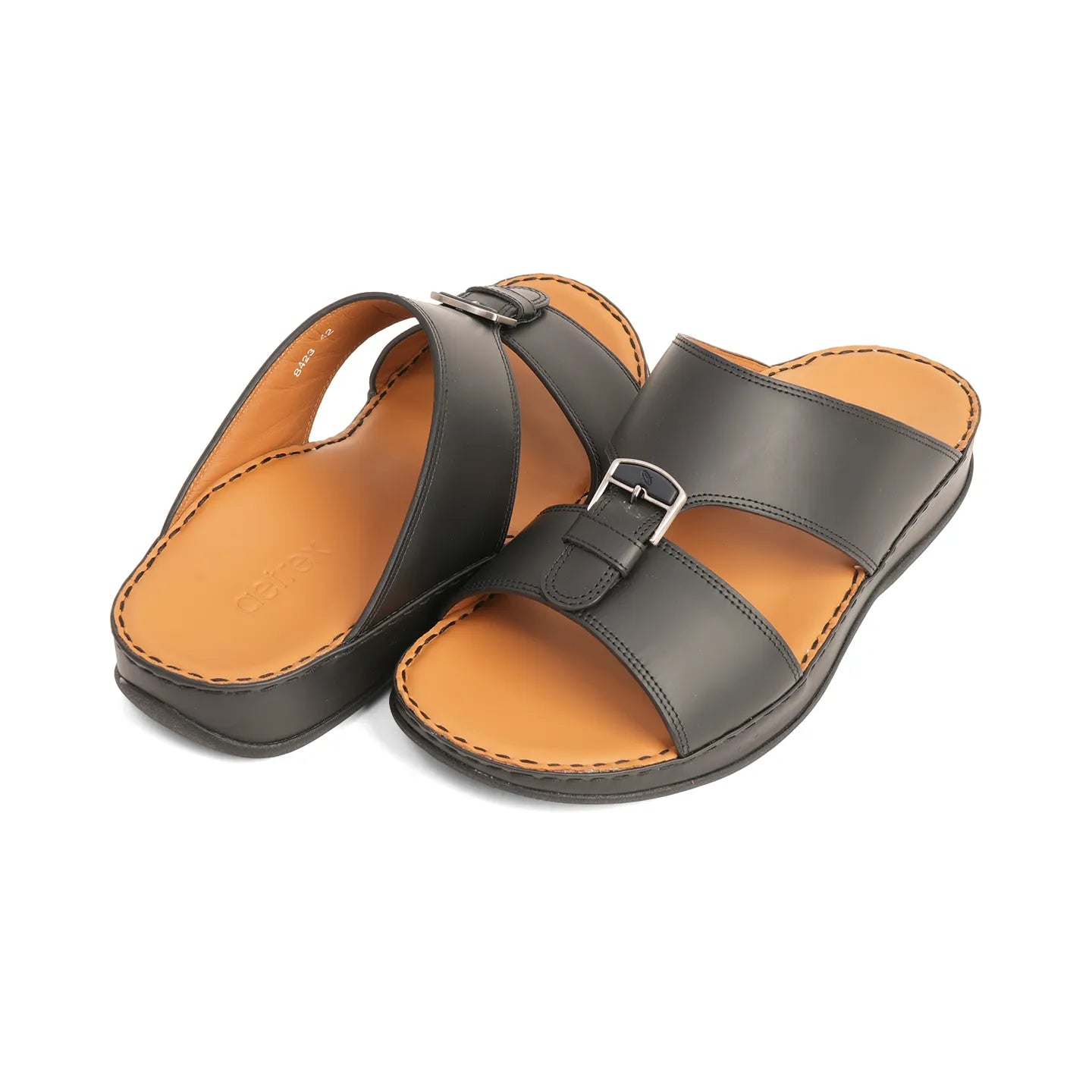 Aetrex Dual Trim Straps Men's Arabic Sandals - Black - Aetrex Middle East
