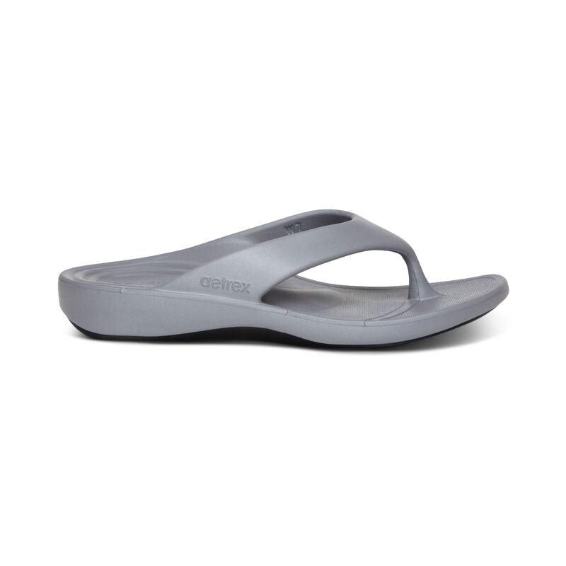 Aetrex Maui Flips Women - Grey - Sole Therapy