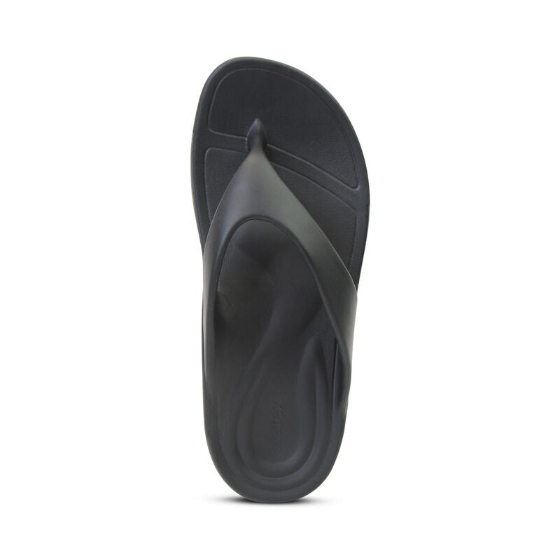 Aetrex Maui Orthotic Flips Men Black - Sole Therapy