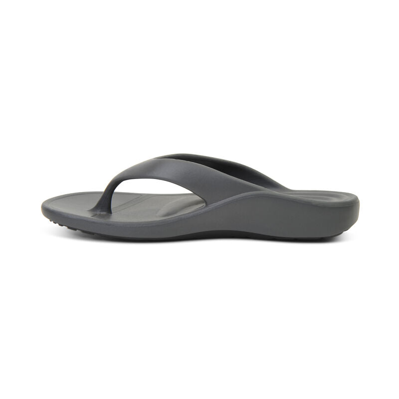 Aetrex Maui Orthotic Flips Men Charcoal - Sole Therapy