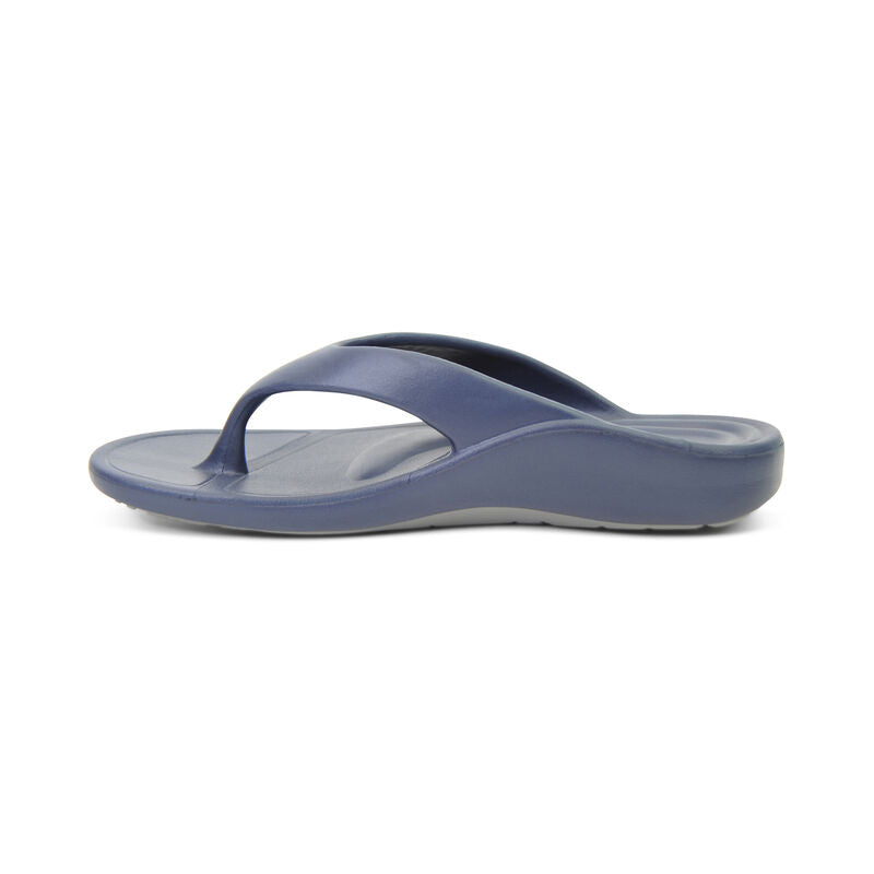 Aetrex Maui Orthotic Flips Men Navy - Sole Therapy