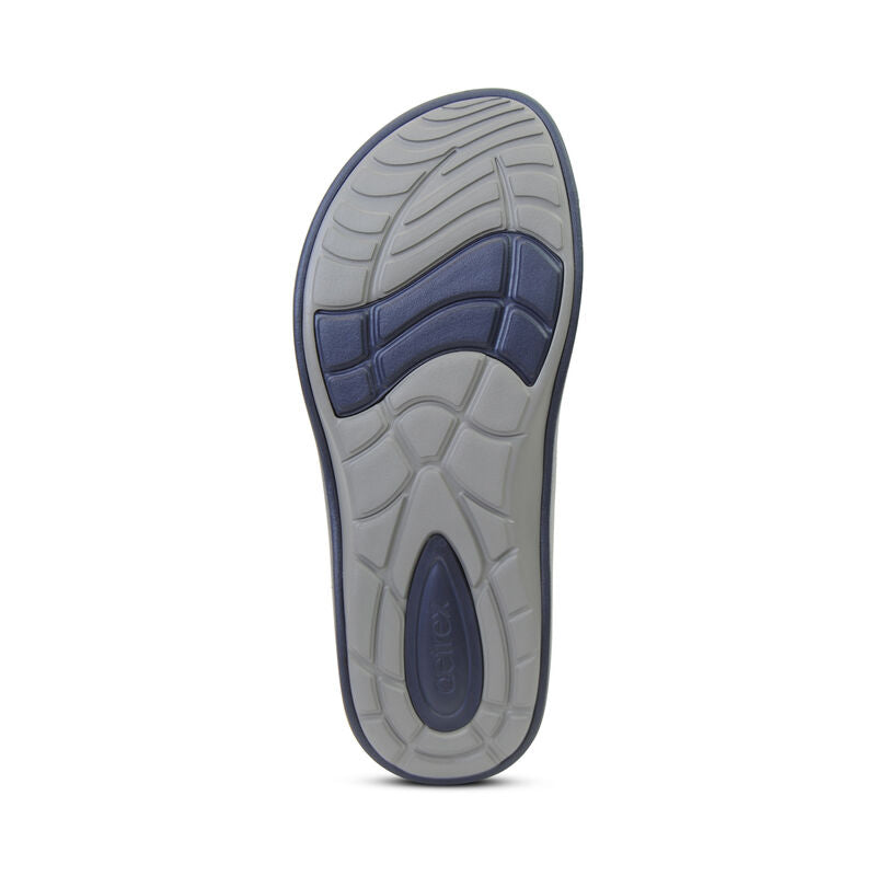 Aetrex Maui Orthotic Flips Men Navy - Sole Therapy