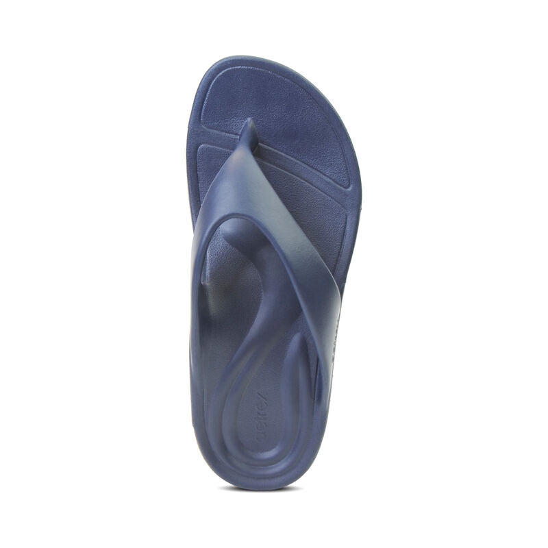 Aetrex Maui Orthotic Flips Men Navy - Sole Therapy