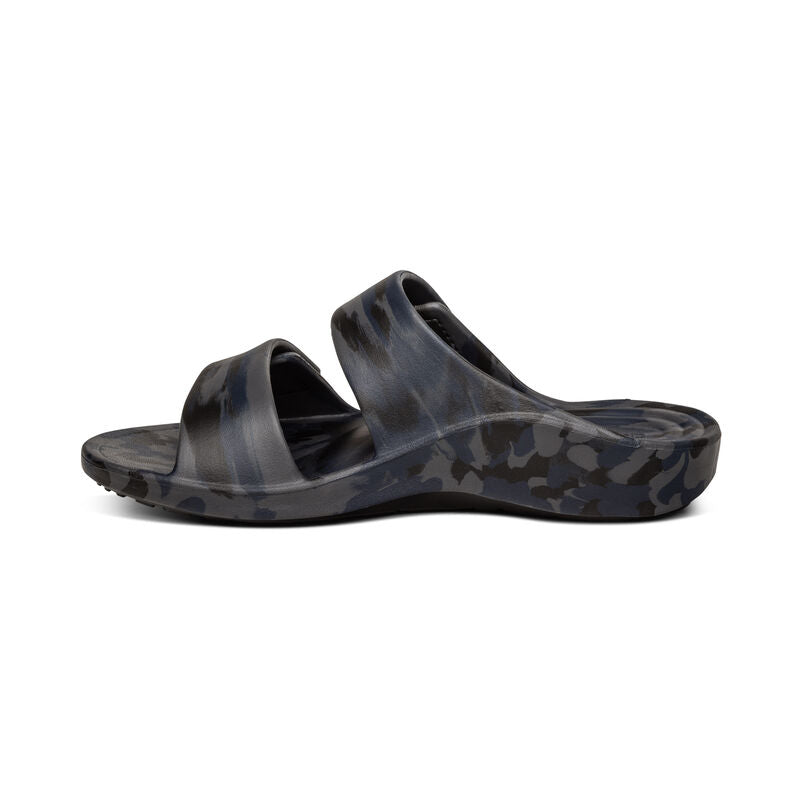 Aetrex Milos Orthotics Slides Men Navy Camo - Sole Therapy