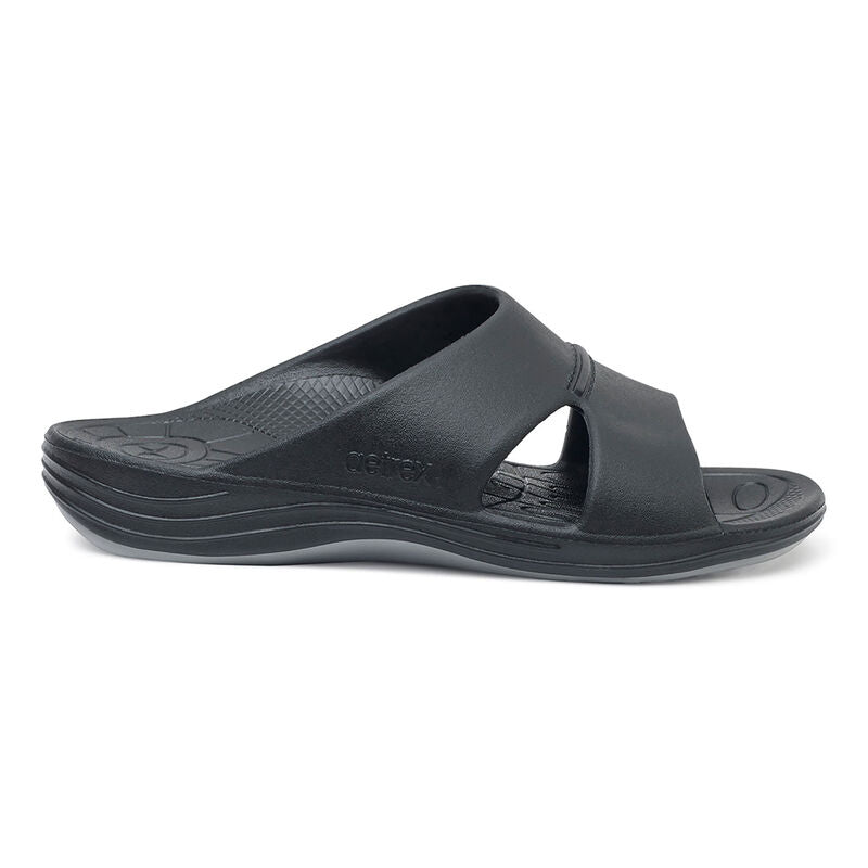 Bali Orthotic Slides Men Black - Sole Therapy