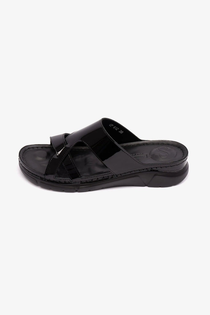 COMFORT PLUS LADIES SANDALS BLACK - 612