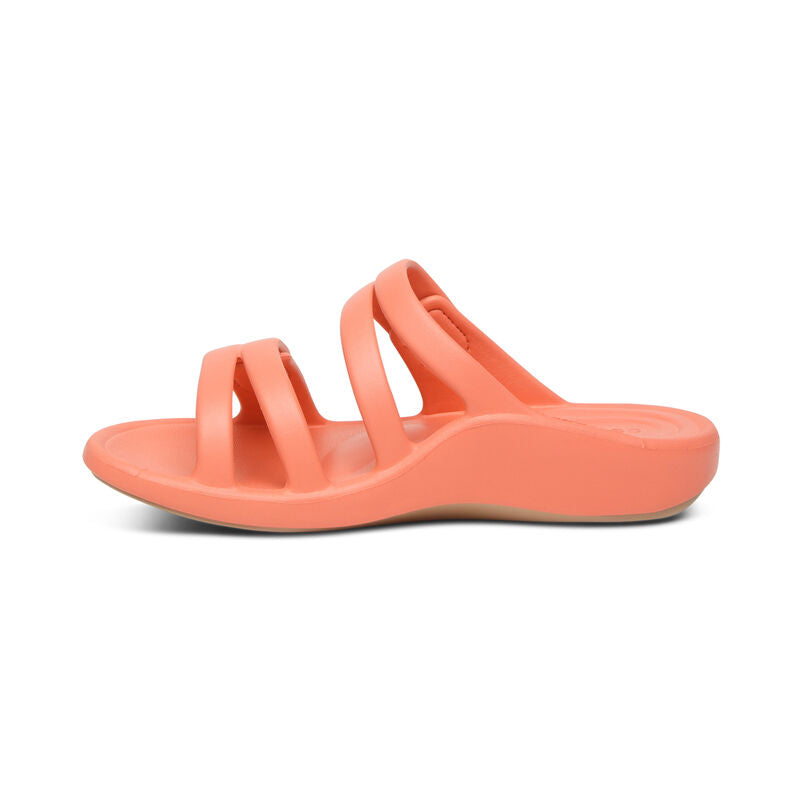 Janey Sport Slides Coral - Sole Therapy