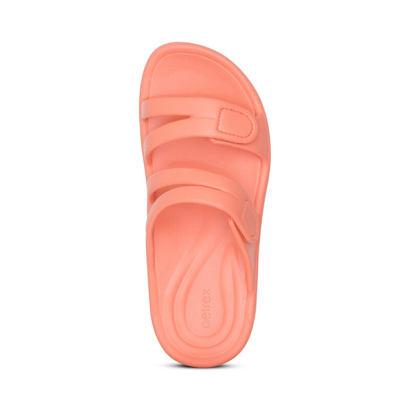 Janey Sport Slides Coral - Sole Therapy