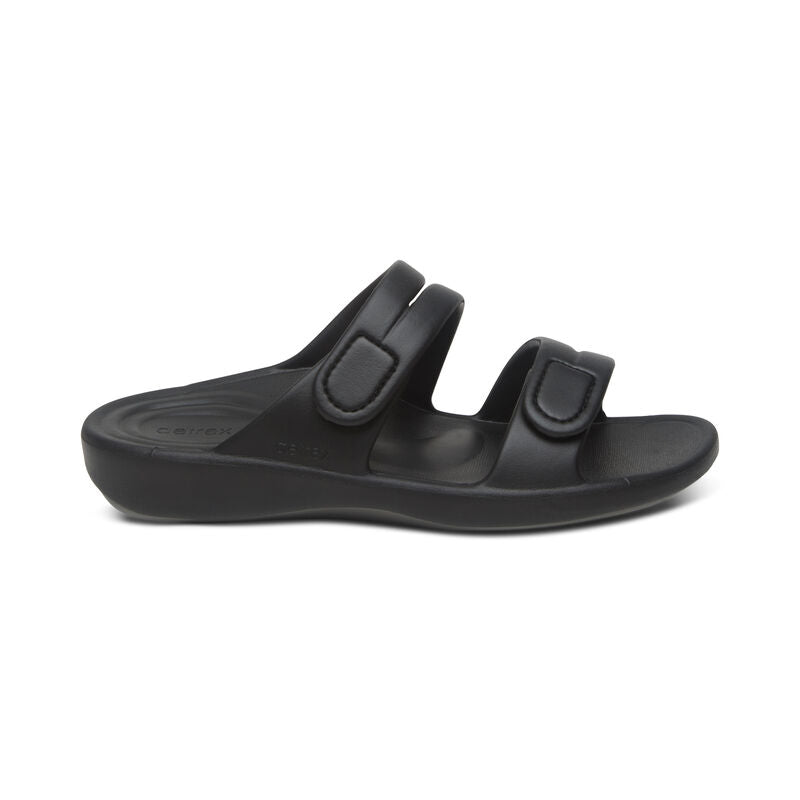 Janey Sport Women Slides Black - Sole Therapy