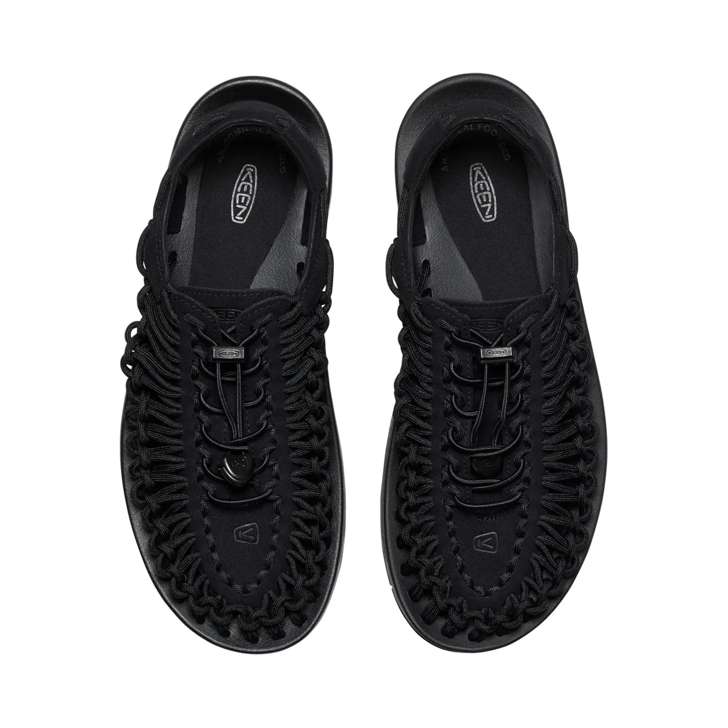 MEN UNEEK FLAT SANDALS BLACK/BLACK - Sole Therapy