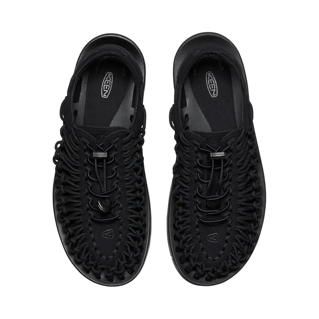 MEN UNEEK FLAT SANDALS BLACK/BLACK - Sole Therapy
