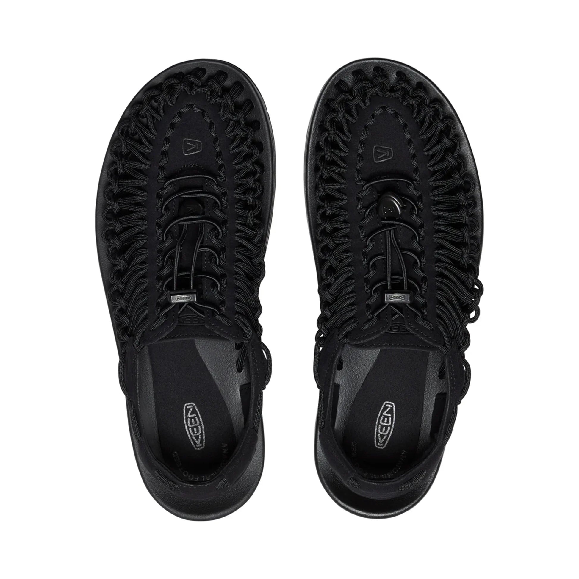 MEN UNEEK FLAT SANDALS BLACK/BLACK - Sole Therapy