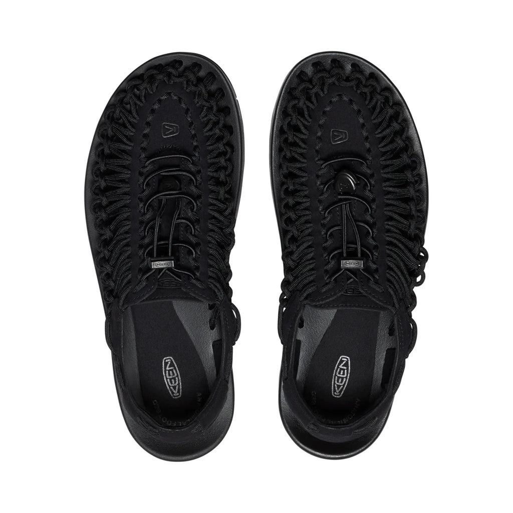 MEN UNEEK FLAT SANDALS BLACK/BLACK - Sole Therapy
