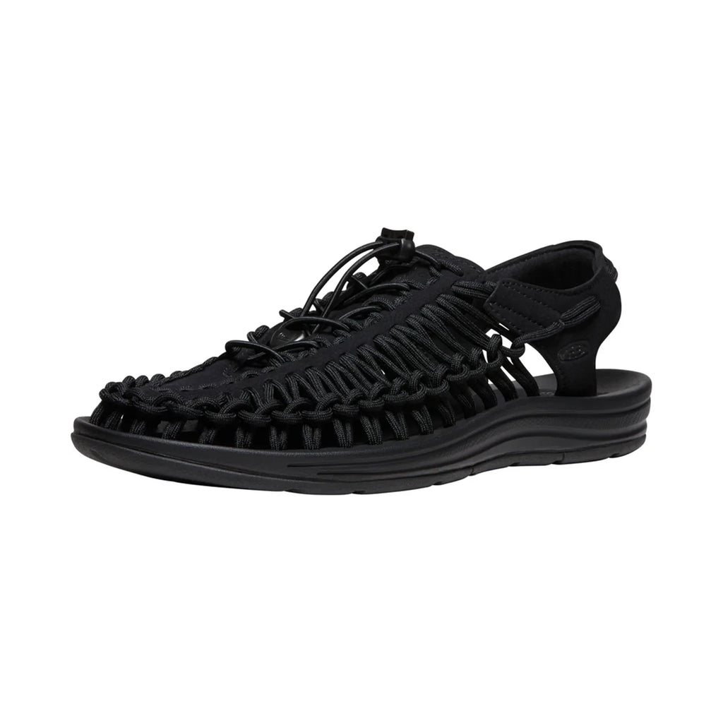 MEN UNEEK FLAT SANDALS BLACK/BLACK - Sole Therapy