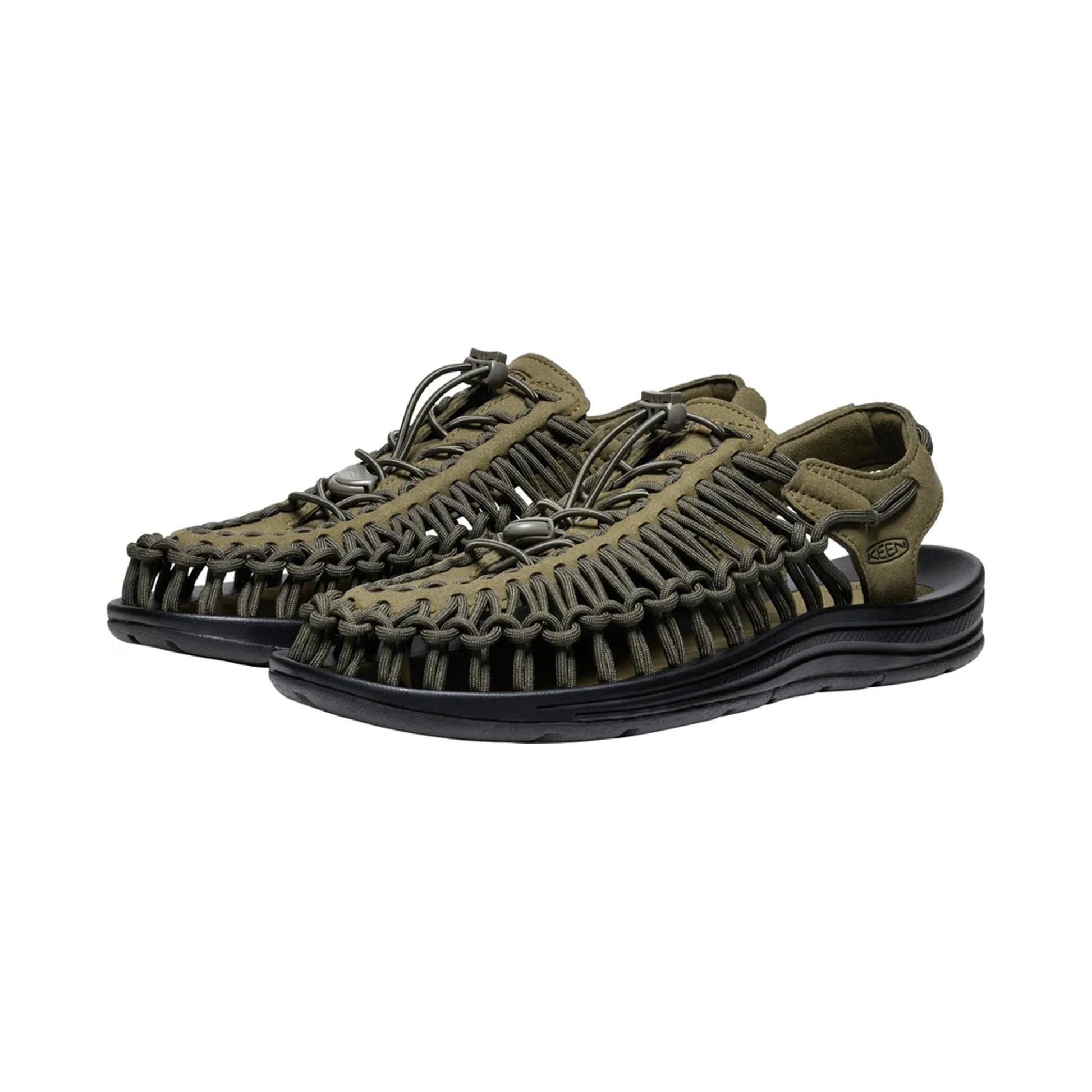 MEN UNEEK FLAT SANDALS OLIVE/BLACK - Sole Therapy