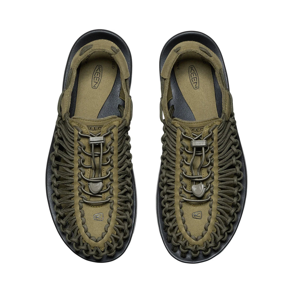 MEN UNEEK FLAT SANDALS OLIVE/BLACK - Sole Therapy