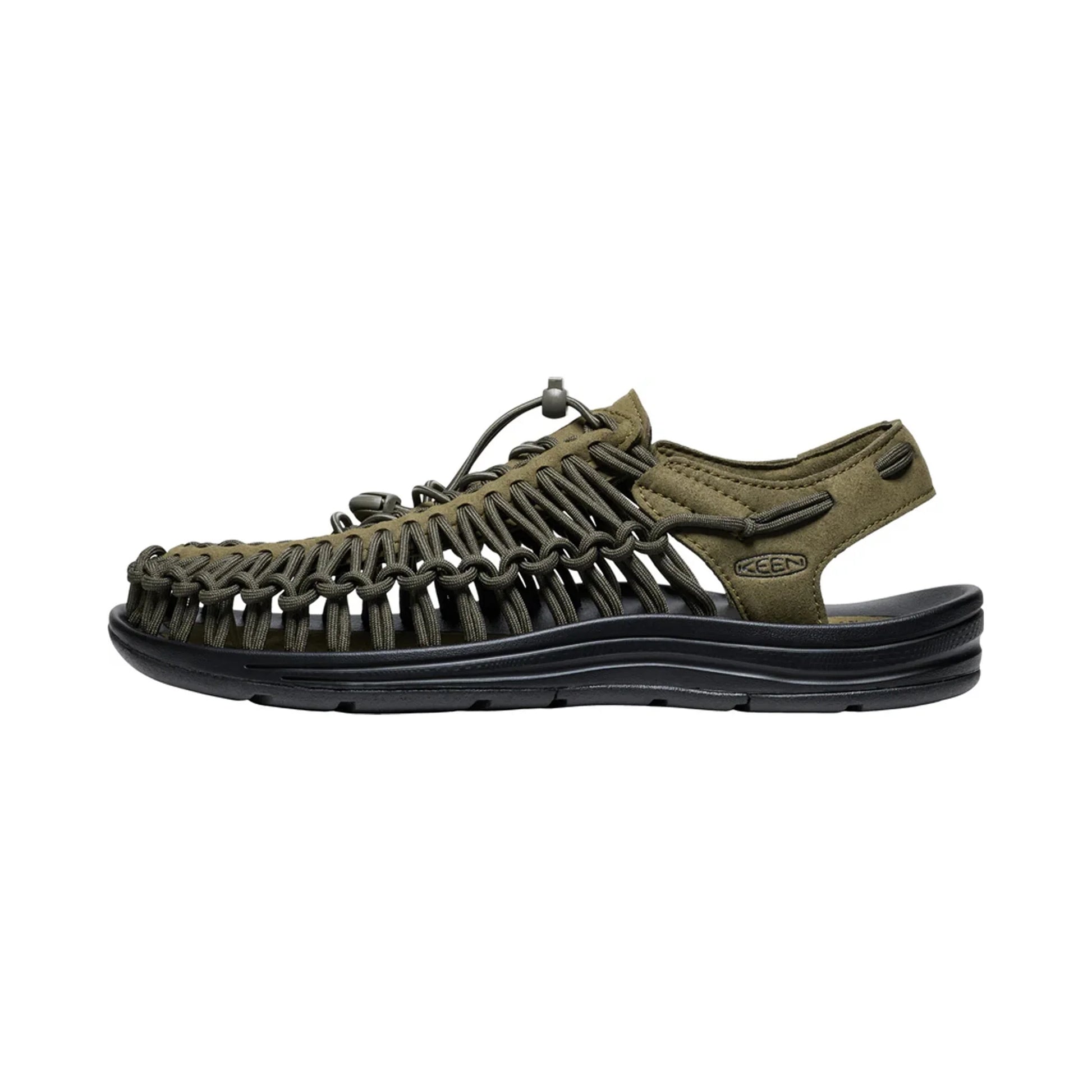 MEN UNEEK FLAT SANDALS OLIVE/BLACK - Sole Therapy