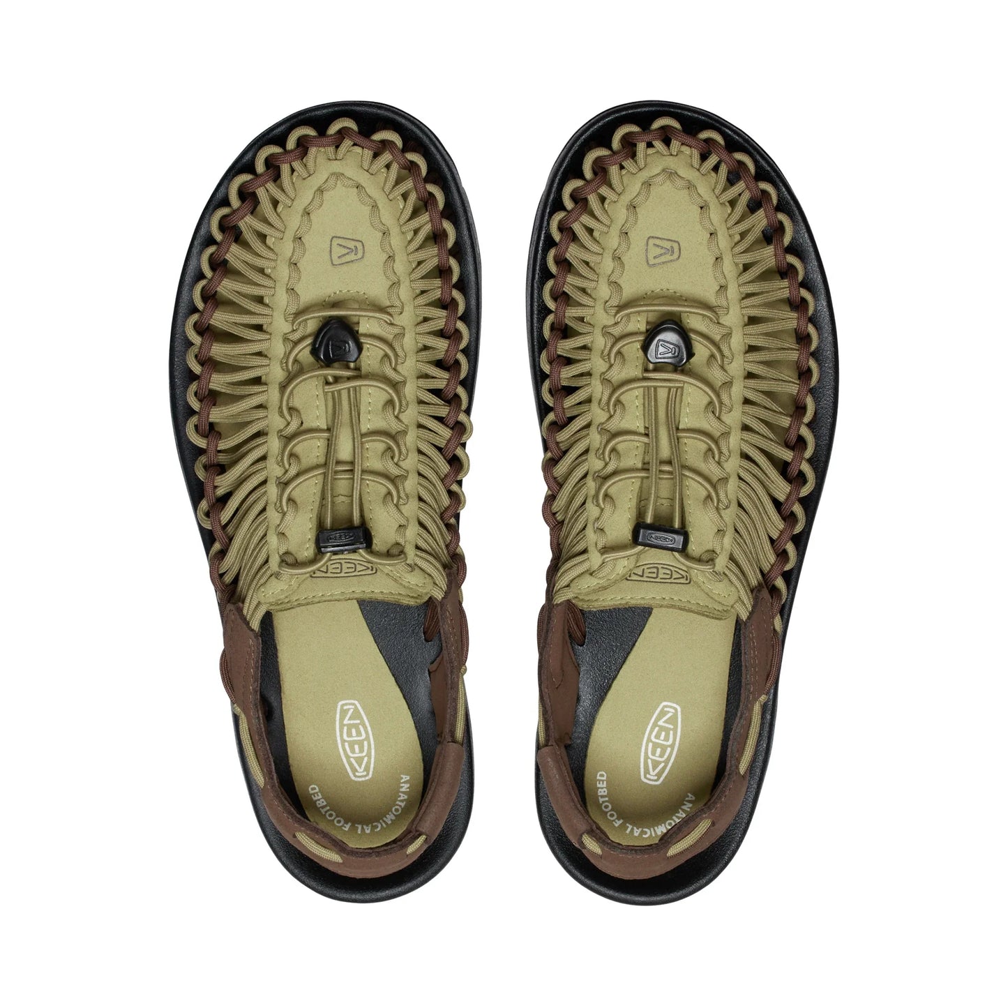 MENS UNEEK FLAT SANDALS KHAKI/DARK EARTH - Sole Therapy