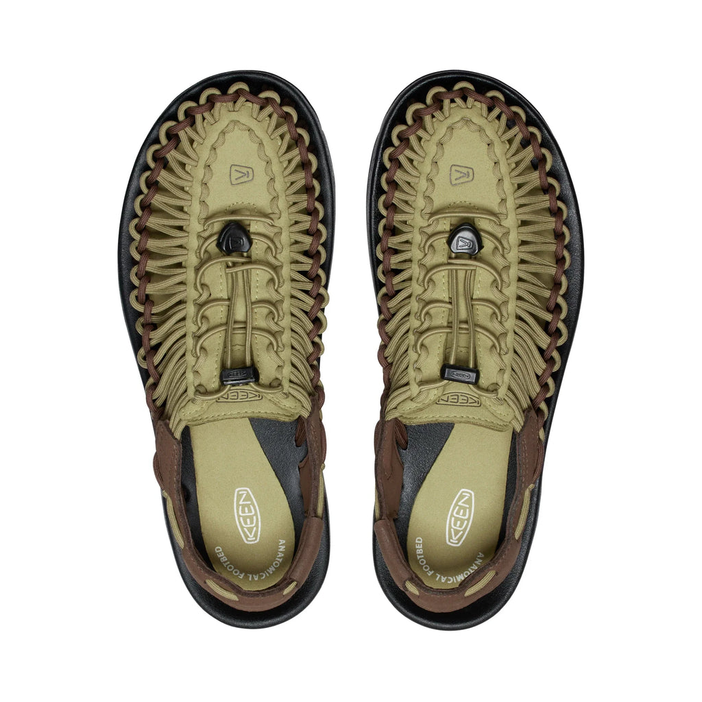 MENS UNEEK FLAT SANDALS KHAKI/DARK EARTH - Sole Therapy
