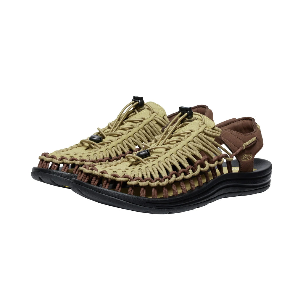 MENS UNEEK FLAT SANDALS KHAKI/DARK EARTH - Sole Therapy