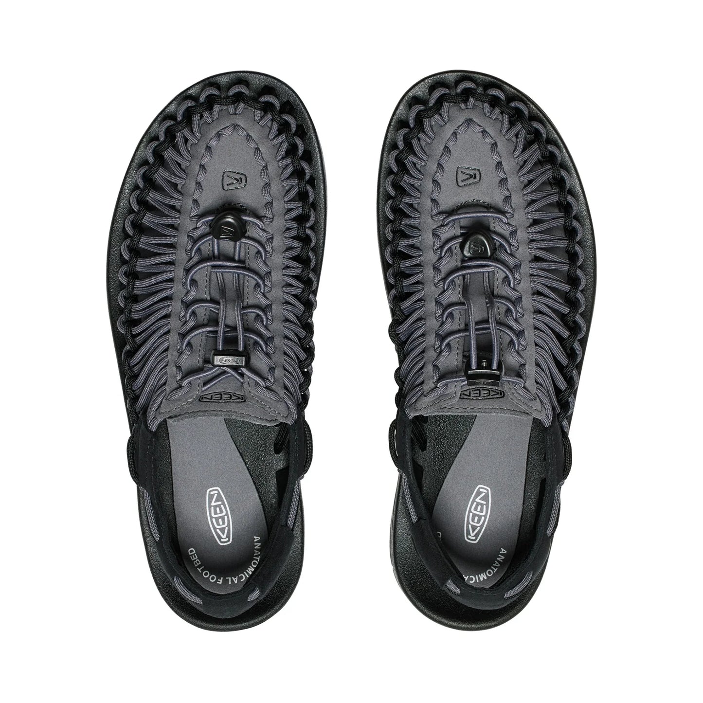 MENS UNEEK FLAT SANDALS MAGNET/STEEL GREY - Sole Therapy