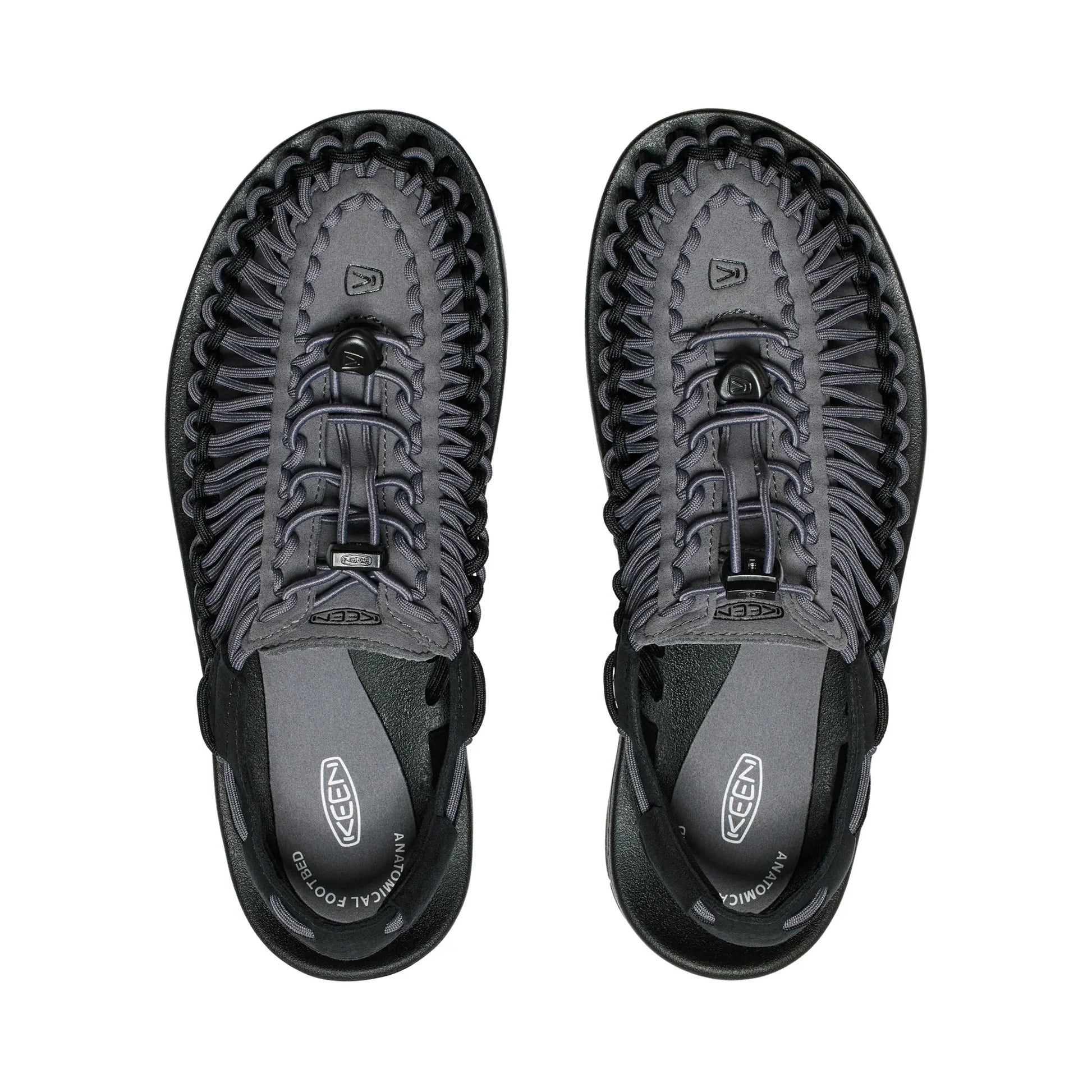 MENS UNEEK FLAT SANDALS MAGNET/STEEL GREY - Sole Therapy